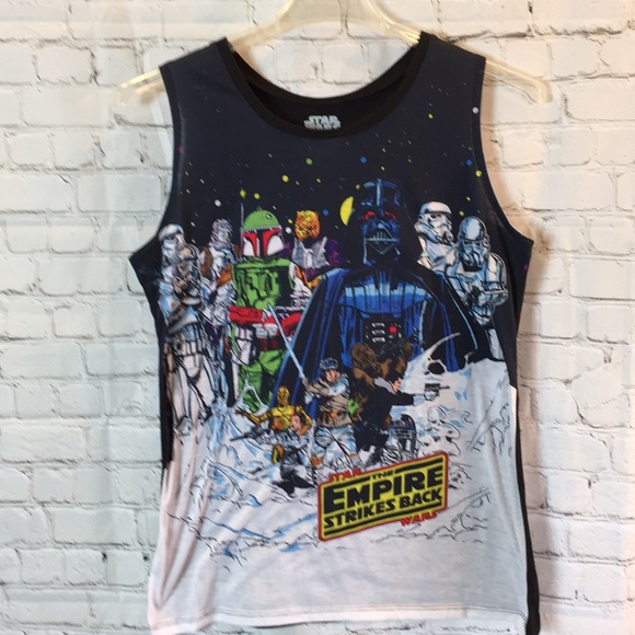 Star Wars Sleeveless Novelty Tee Shirt Empire Strikes Back XL - Picture 1 of 2